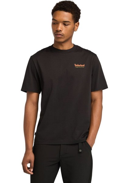 Rugged Active Gear Back G Siyah Erkek Kısa Kol T-Shirt