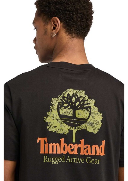Rugged Active Gear Back G Siyah Erkek Kısa Kol T-Shirt modelleri