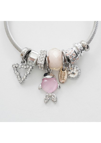 Pink Fish Charm Bileklik