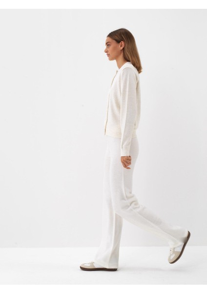 Kadın Ekru Yumuşak Dokulu Oversize Pantolon fiyatları