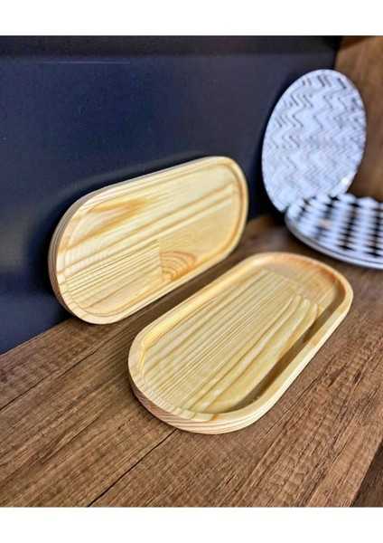 2'li Ahşap Kahve Sunum Tepsisi, Çok Amaçlı Renkli Sunum Tabağı fiyatları