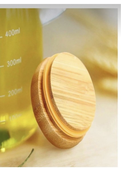 Turuncu Bambu Standlı 900 ml Borosilikat Cam Yağlık Seti indirimleri