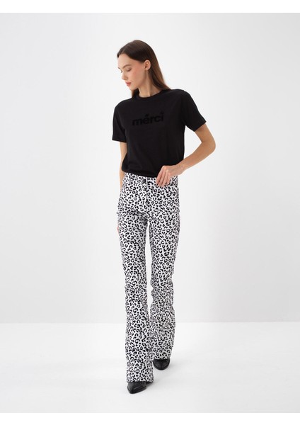 Kadın Siyah Pamuk Dokulu Slim Fit Pantolon fiyatları