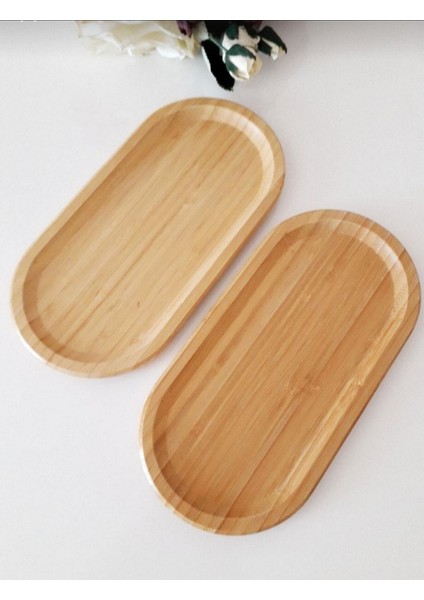 2'li Ahşap ve şeffaf çok amaçlı sunum tabağı, yağdanlık, sıvı sabunluk ve altlık stand