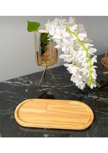 2'li Ahşap ve şeffaf çok amaçlı sunum tabağı, yağdanlık, sıvı sabunluk ve altlık stand modelleri