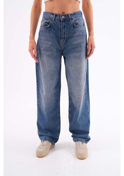 Kadın Beli Kemer Detaylı Kot Pantolon 245037 - modelleri