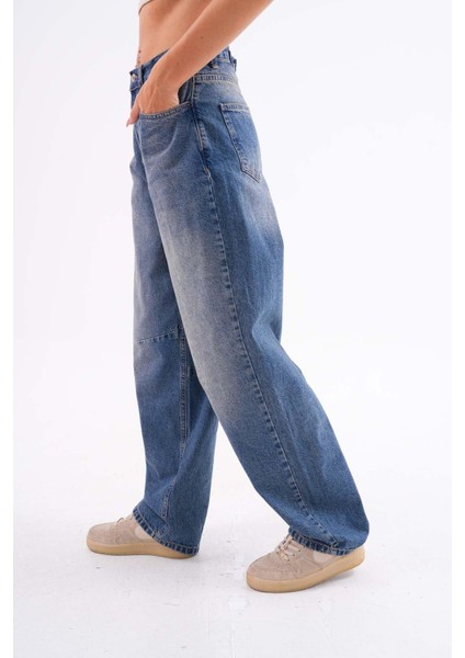 Kadın Beli Kemer Detaylı Kot Pantolon 245037 - fırsatları