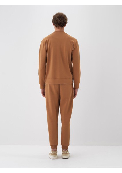 Erkek Camel Pamuk Dokulu Regular Fit Sweatshirt fırsatları