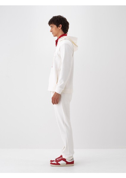 Erkek Ekru Pamuk Dokulu Regular Fit Sweatshirt modelleri