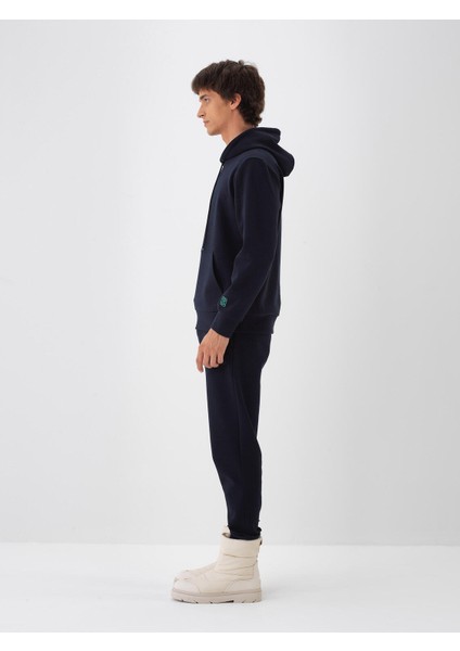 Erkek Lacivert Pamuk Dokulu Regular Fit Sweatshirt modelleri