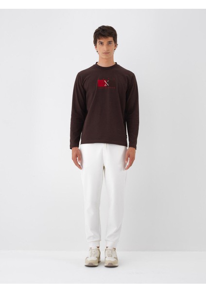 Erkek Ekru Basic Sweat Pantolon
