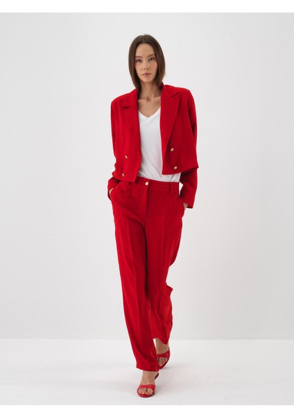 Kadın Kırmızı Formunu Koruyan Regular Fit Ceket fiyatları