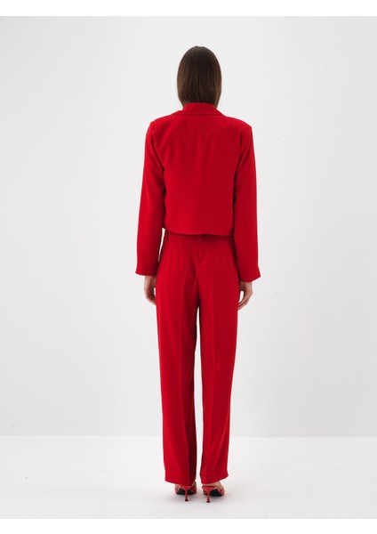 Kadın Kırmızı Formunu Koruyan Regular Fit Ceket fırsatları