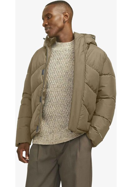 Jack & Jones Jjworld Puffer Jacket Erkek Kahverengi Mont 12259850-MULCH