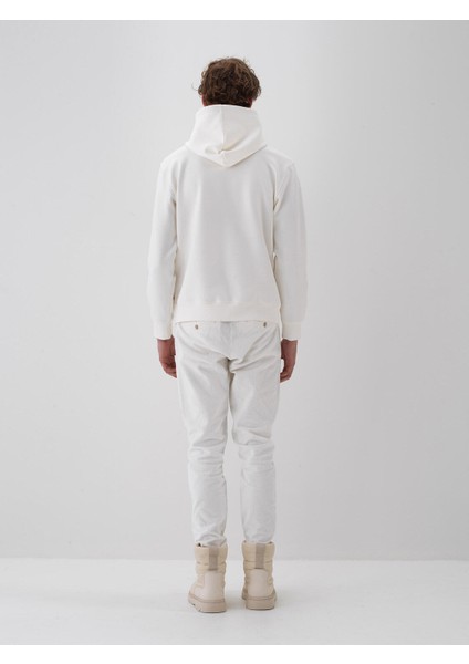 Erkek Ekru Pamuk Dokulu Regular Fit Sweatshirt modelleri