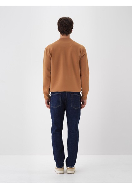 Erkek İndigo Pamuk Dokulu Slim Fit Denim Pantolon fırsatları