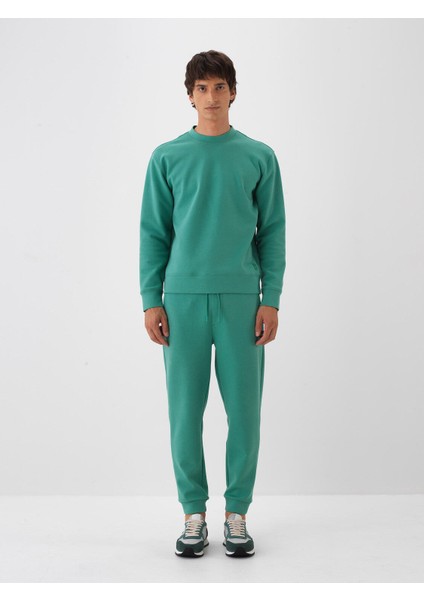 Erkek Yeşil Basic Sweat Pantolon