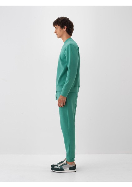 Erkek Yeşil Basic Sweat Pantolon modelleri