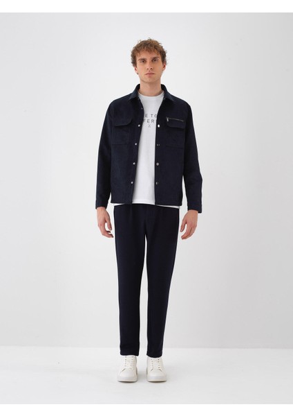 Erkek Lacivert Soft Touch Süet Görünüm Regular Fit Ceket fiyatları