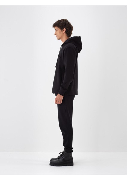 Erkek Siyah Pamuk Dokulu Regular Fit Sweatshirt modelleri