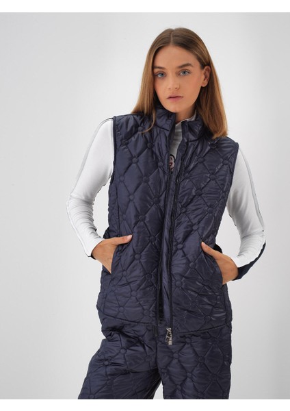 Kadın Lacivert Formunu Koruyan Regular Fit Yelek fiyatları