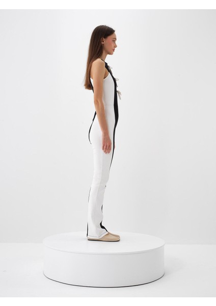 Kadın Siyah Pamuk Dokulu Slim Fit Tulum modelleri