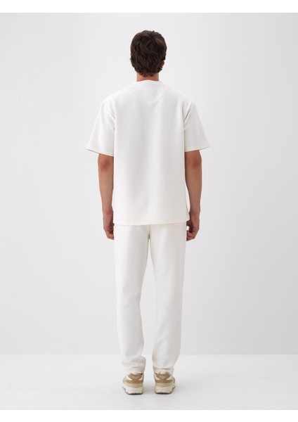 Erkek Kırmızı Pamuk Dokulu Oversize Tişört indirimleri