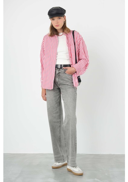 Wide Leg Jean Gri fırsatları