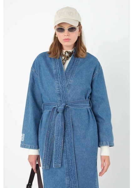 Denim Kimono Mavi