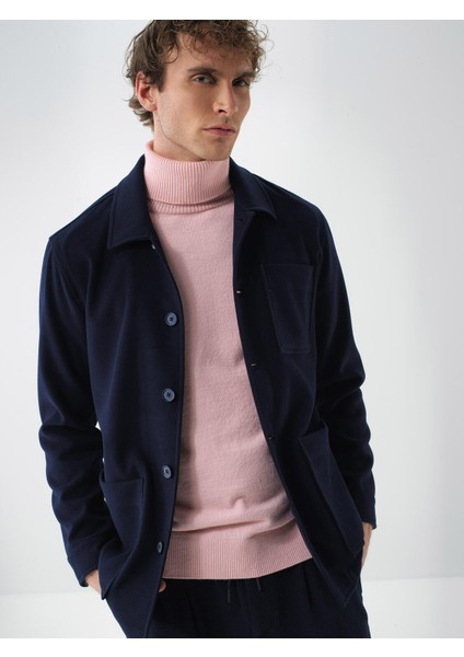 Erkek Lacivert Esnek Dokulu Regular Fit Ceket fiyatları