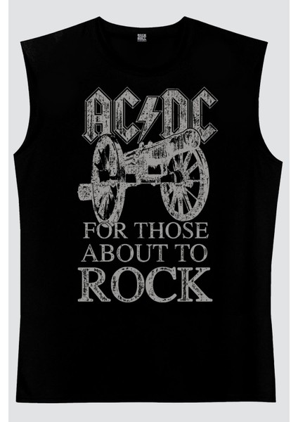Top Rock Acdc Siyah Kesik Kol / Kolsuz Erkek Tişört fiyatları