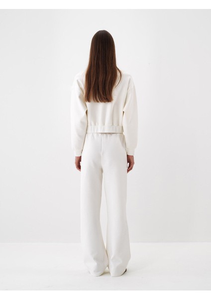 Kadın Lacivert Pamuk Dokulu Oversize Sweat Pantolon indirimleri