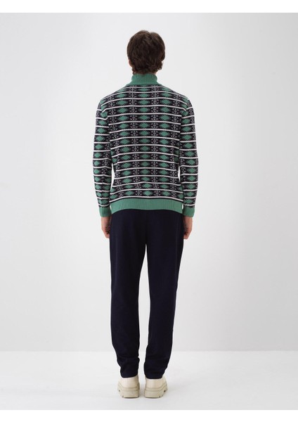 Erkek Lacivert Esnek Dokulu Regular Fit Jogger Pantolon fırsatları