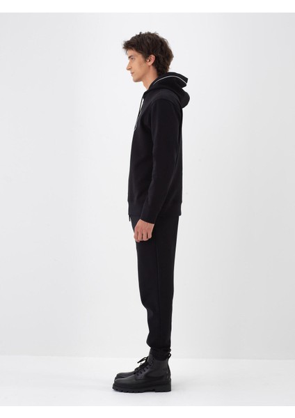 Erkek Siyah Pamuk Dokulu Regular Fit Sweatshirt modelleri