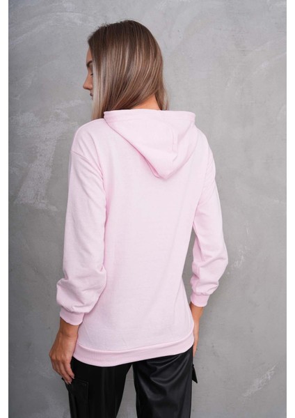 Kadın Kanguru Cepli Kapüşonlu Iki Iplik Sweatshirt 245099 - indirimleri
