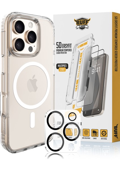 Buff Apple iPhone 16 Pro Max Avantaj Paket - Magsafe Kılıf + Ekran Koruyucu + Lens Koruyucu