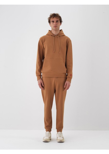 Erkek Camel Pamuk Dokulu Regular Fit Sweatshirt