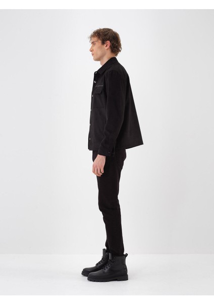 Erkek Siyah Soft Touch Süet Görünüm Regular Fit Ceket fırsatları