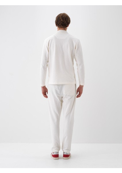 Erkek Lacivert Pamuk Dokulu Regular Fit Uzun Kollu Tişört indirimleri