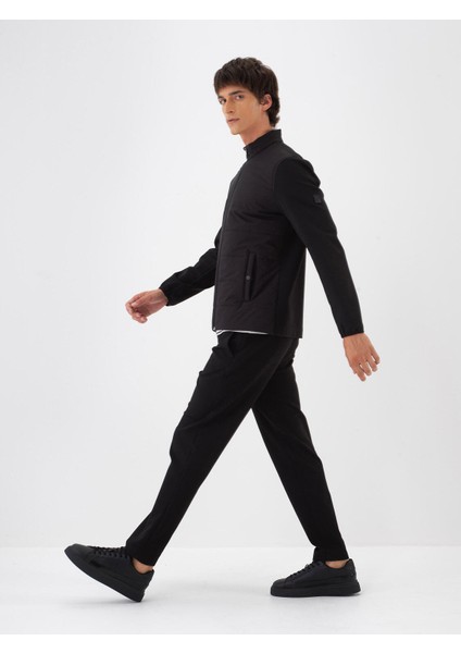 Erkek Siyah Pamuk Dokulu Regular Fit Mont fiyatları