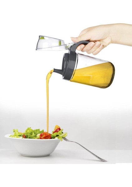 Damlatmaz Kapaklı Yağdanlık, 660ml, Taş Gri, Parça Sayısı: 1