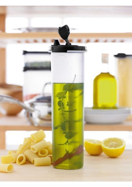Oval zeytinyağlık, 1.1 Lt, siyah kapak, şık ve kullanışlı tasarım fiyatları