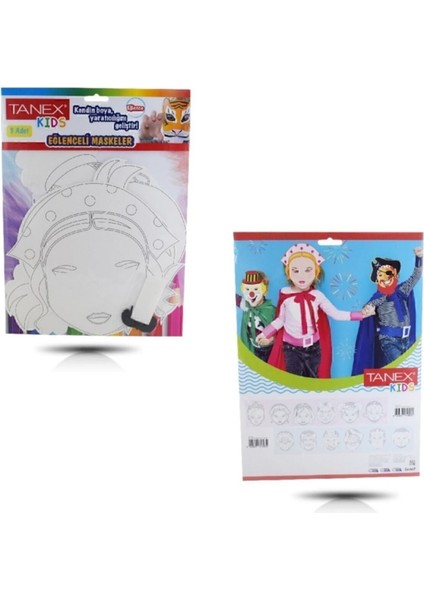 Eğlenceli Maskeler Kız 3 Adet