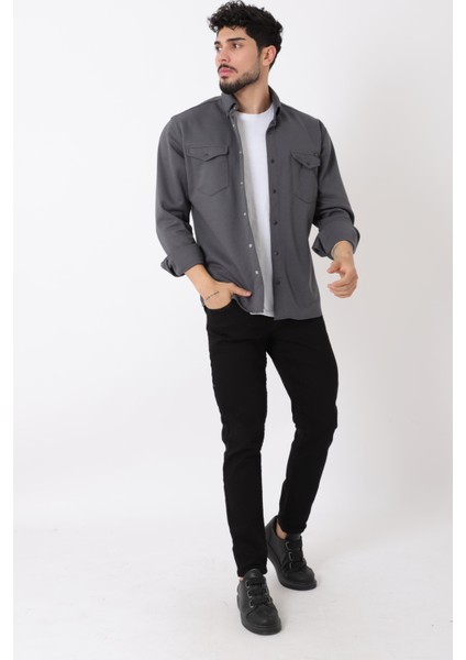 Çift Cep Kapaklı Örme Gömlek Xc U16805_40335 fiyatları