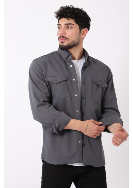 Çift Cep Kapaklı Örme Gömlek Xc U16805_40335 fırsatları