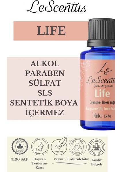 Lıfe Esansiyelkoku Yağı Buhurdanlık Difüzör Mum Sabun Hobi Esansı Hava Nemlendirici Oda Kokusu 10ML modelleri