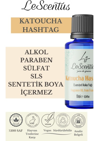 Katoucha Hashtag Esansiyel Koku Yağı Buhurdanlık Yağı Difüzör Hobi Esansı Oda Ortam Kokusu 10ml
