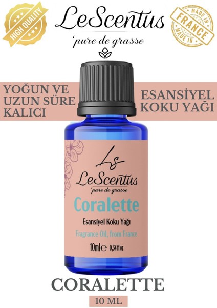 CORALETTE GIRL Esansiyel Koku Yağı Buhurdanlık Yağı Difüzör Hobi Esansı Oda Ortam Kokusu 10ml