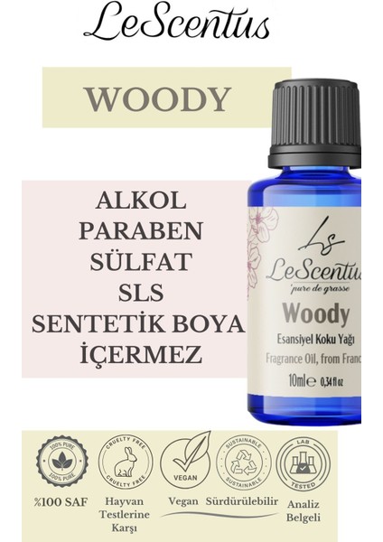 Woody Esansiyel Koku Yağı Buhurdanlık Yağı Difüzör Hobi Esansı Oda Ortam Kokusu 10ml