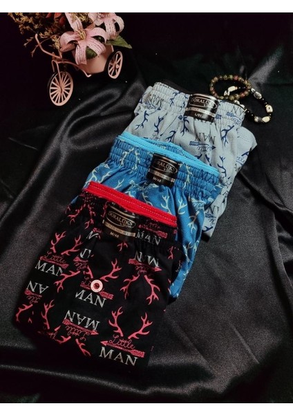 3’lü Şort Slip Boxer %100 Pamuk